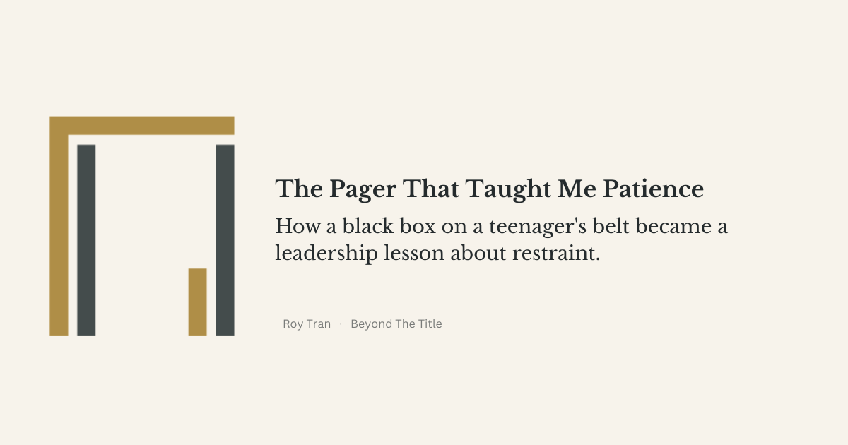 The Pager That Taught Me Patience cover