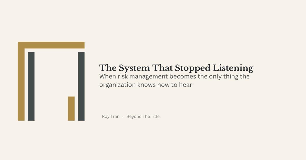 The System That Stopped Listening