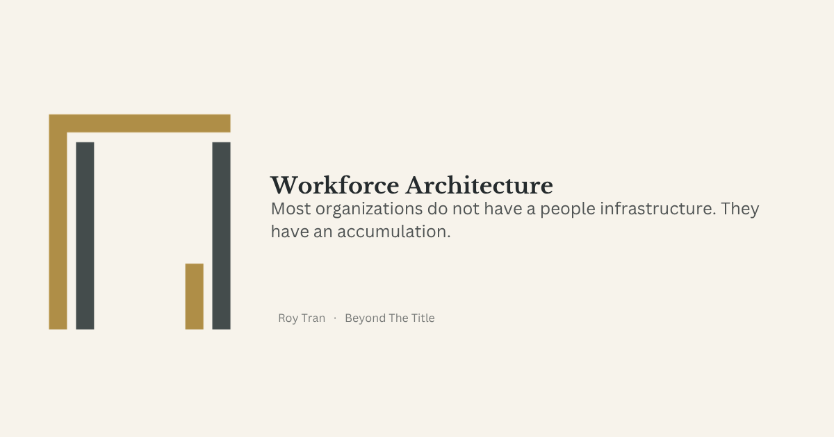 Workforce Architecture Is Not a Framework. It Is a Confession.